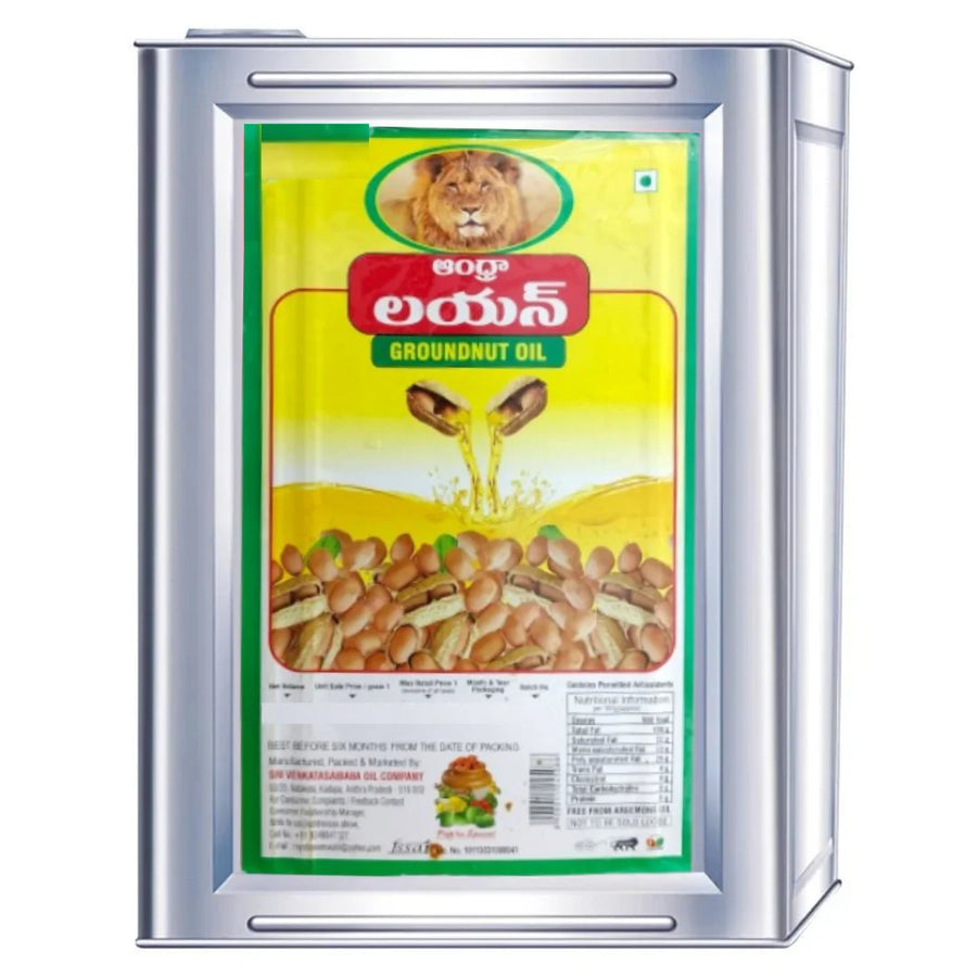 Andhra Lion Groundnut Oil - 15L