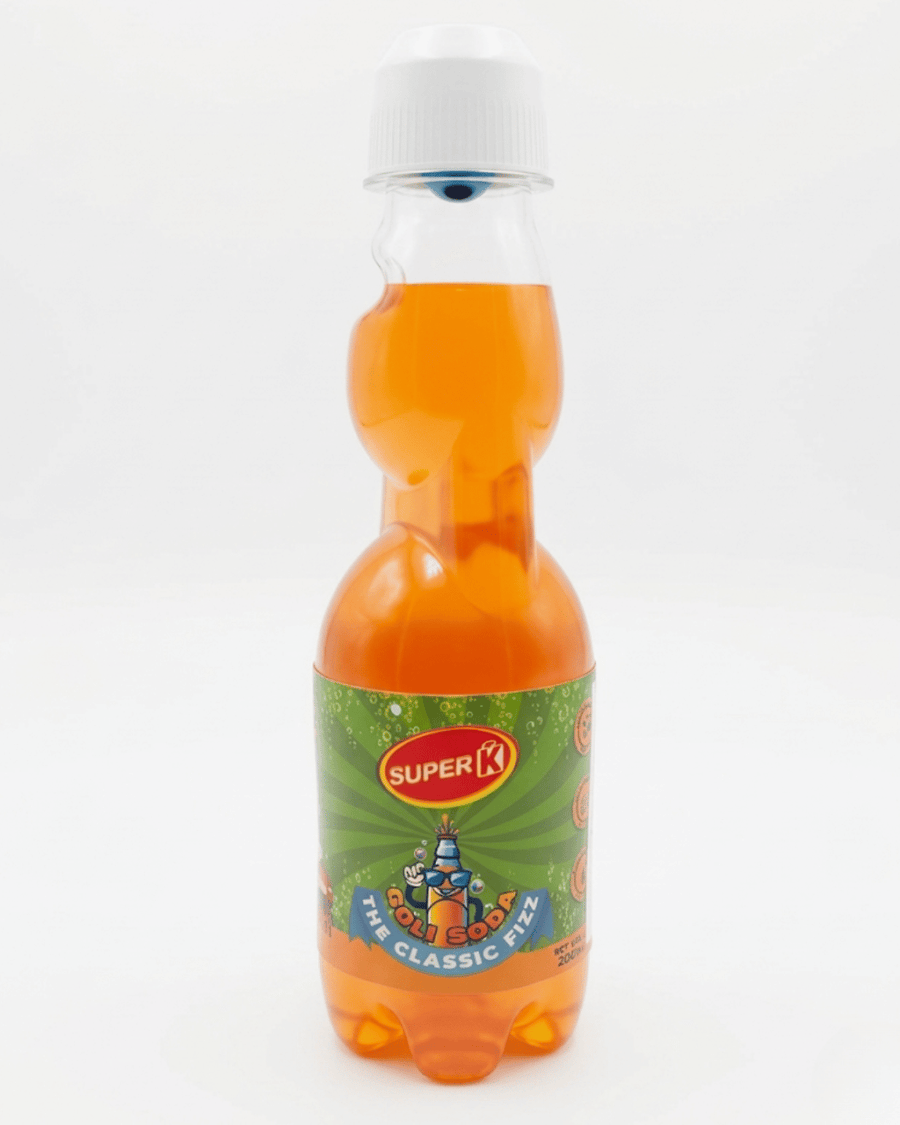 SuperK Goli Soda Funtastic Orange Bottle - 200ml