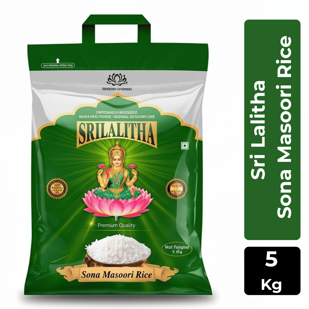 Sri Lalitha Sona Masoori Green Colour Rice Bag - 5kg