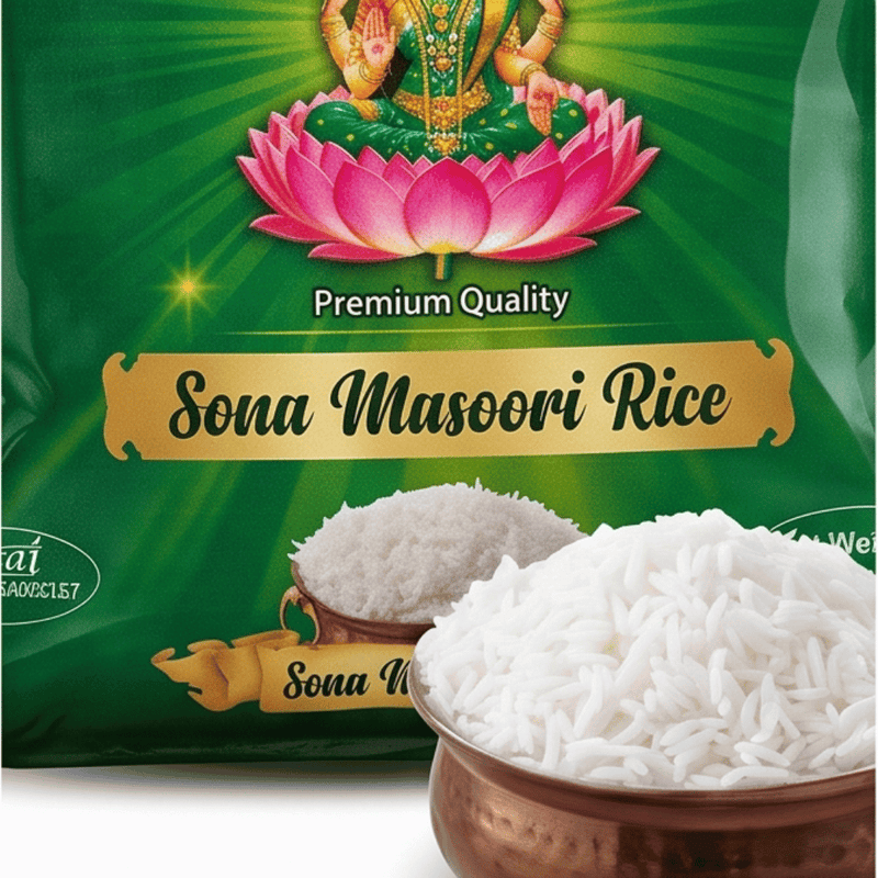 Sri Lalitha Sona Masoori Green Colour Rice Bag - 5kg