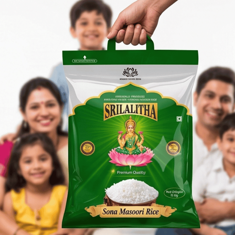 Sri Lalitha Sona Masoori Green Colour Rice Bag - 5kg