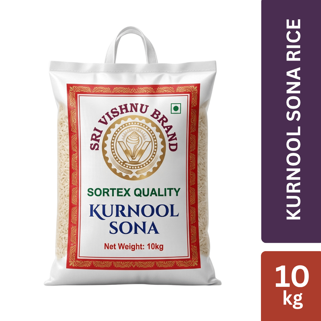 Vishnu Gold Rice (Kurnool Sona Masoori Raw) - 10kg