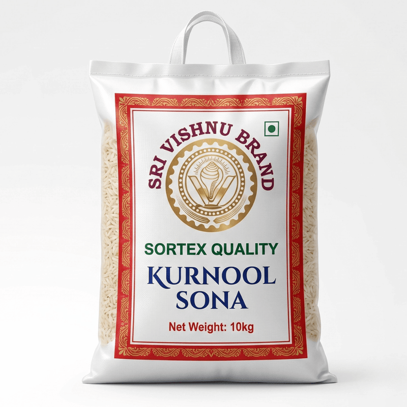 Vishnu Gold Rice (Kurnool Sona Masoori Raw) - 10kg