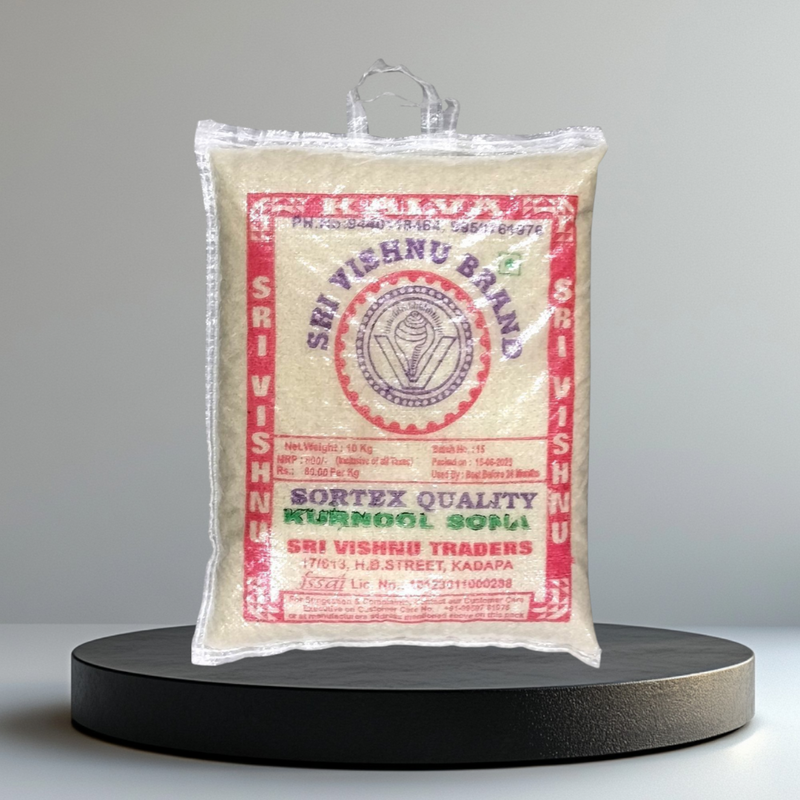 Vishnu Gold Rice (Kurnool Sona Masoori Raw) - 10kg