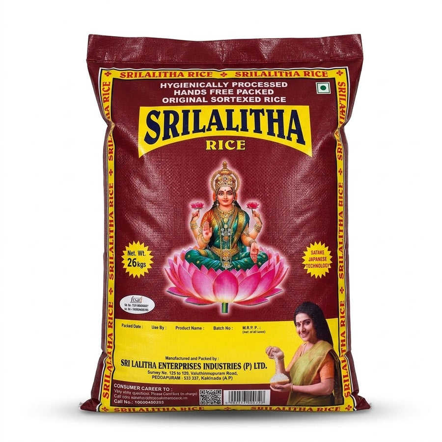 Sri Lalitha Chocolate Colour Rice Bag - 26kg