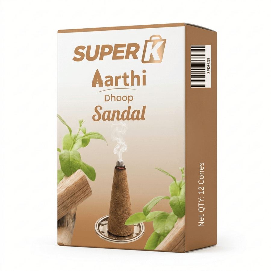 SuperK Aarthi Dhoop Sandal 12 Cones - 1N