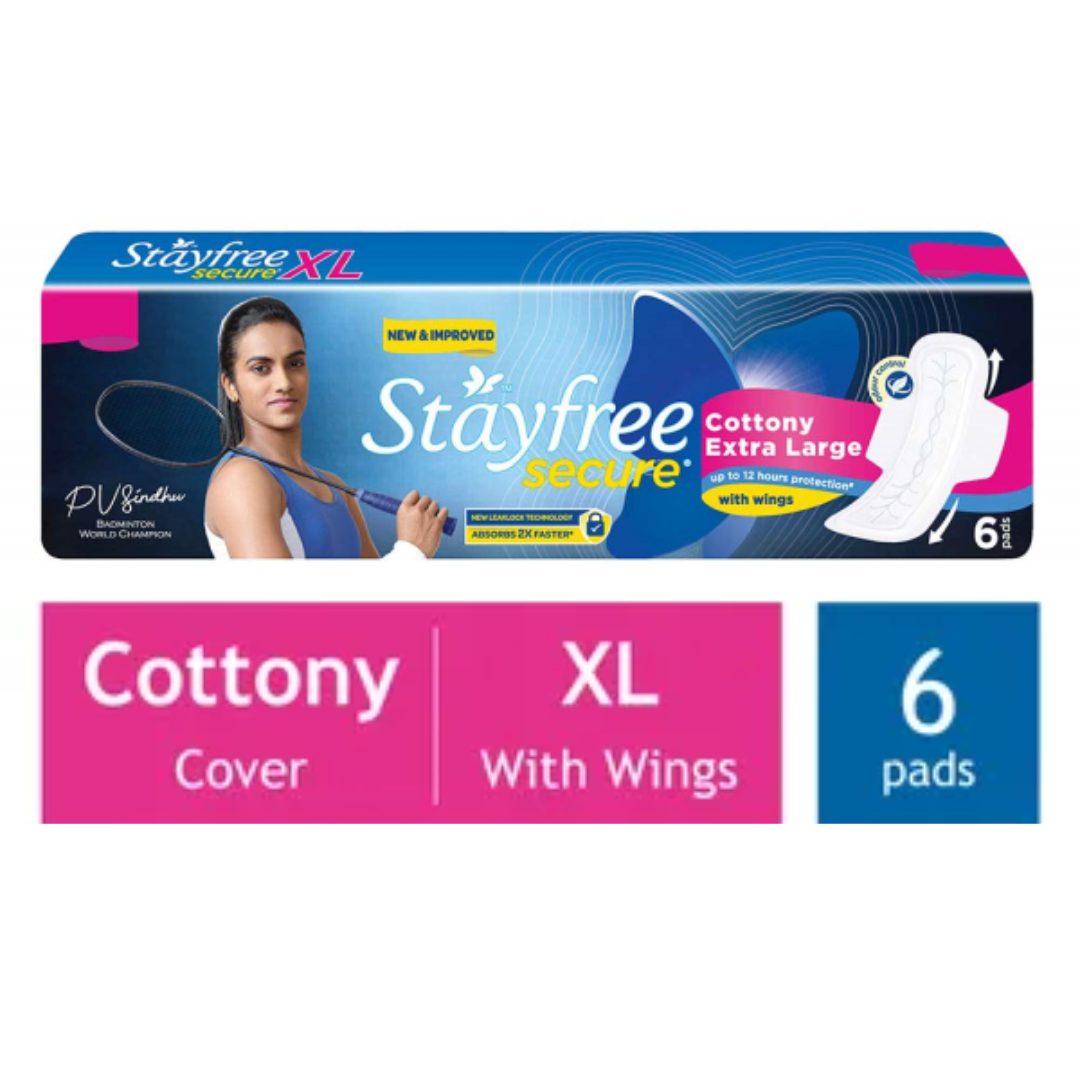 Stayfree Secure Cottony Extra Large - 6N