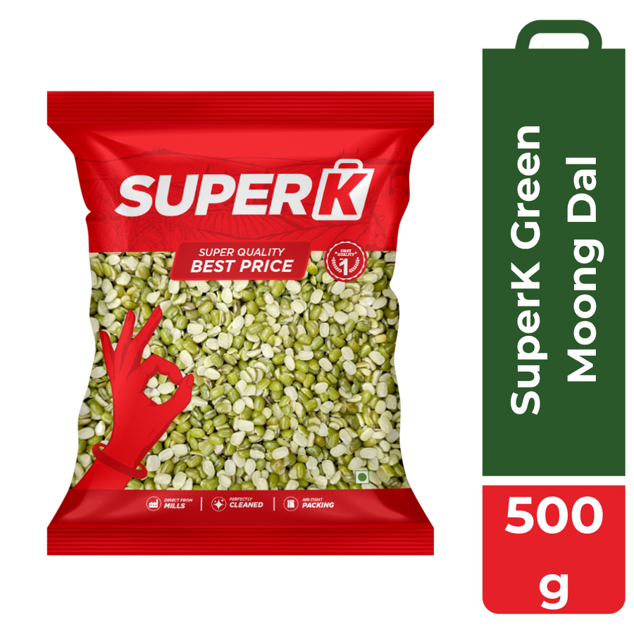 SuperK Green Moong Dal - 500g