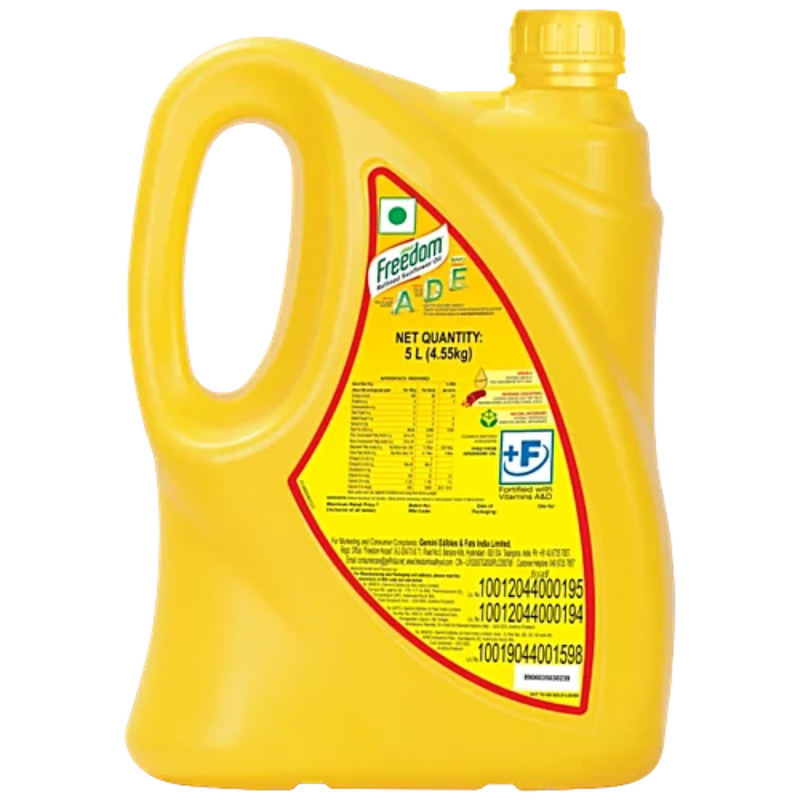 Freedom Refined Sunflower Oil - 5L (4.55Kg)