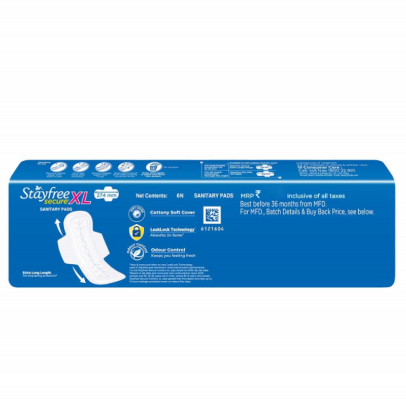 Stayfree Secure Cottony Extra Large - 6N