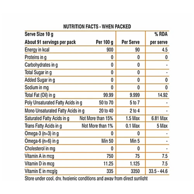 Freedom Refined Sunflower Oil - 5L (4.55Kg)