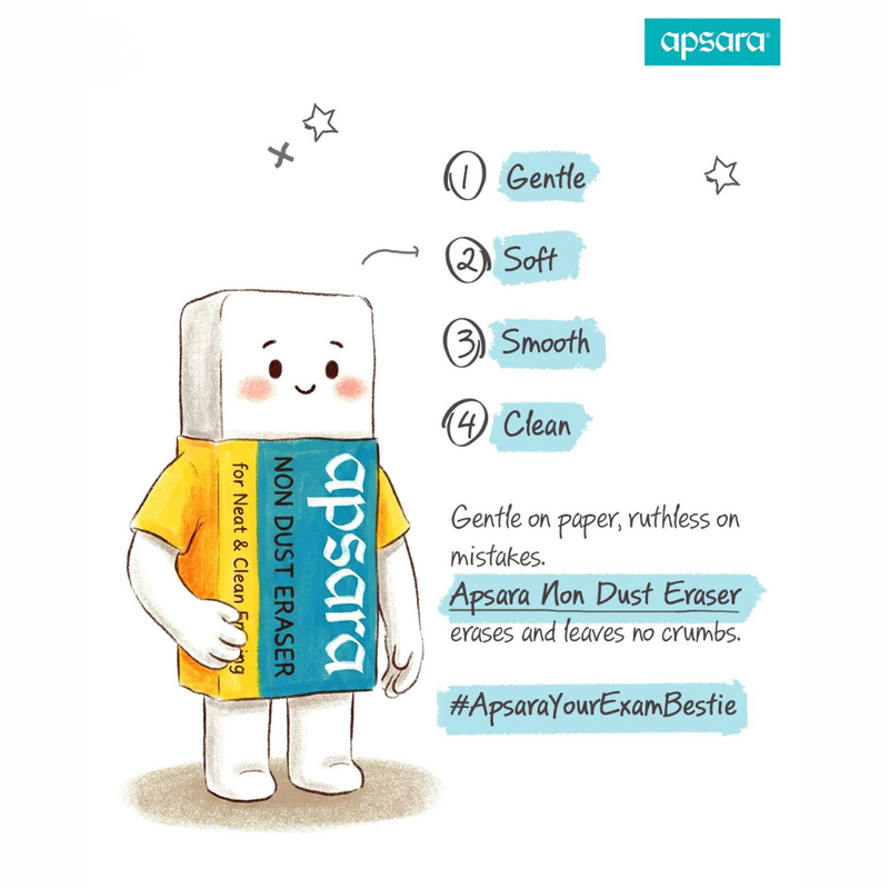 Apsara Non Dust Eraser - 1N